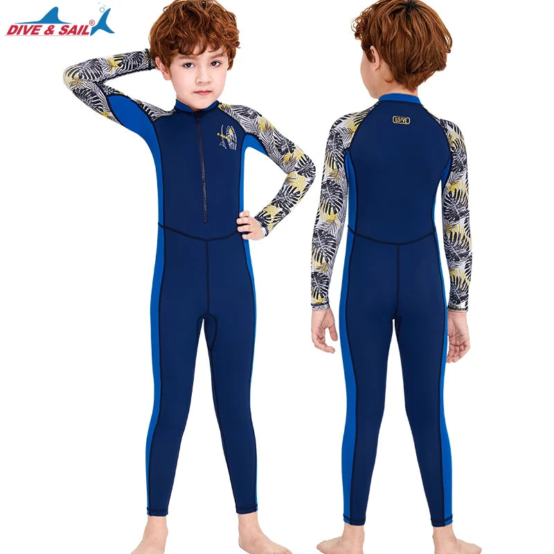 One-Piece Rash Guard for Kids, UV Sun Protection, Full Body Diving Bathing Suit, Swim Skins Swimsuit, UPF 50 + UV Sun Protection