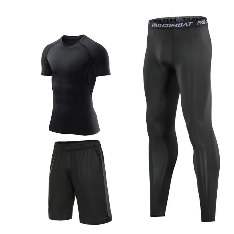 4 Pcs/Set Kid's MMA Compression T-shirt+Pants Rashguard Sportswear Boy Muay Thai Shorts Bjj Gi Rash Guard For Kid Boxing Suits
