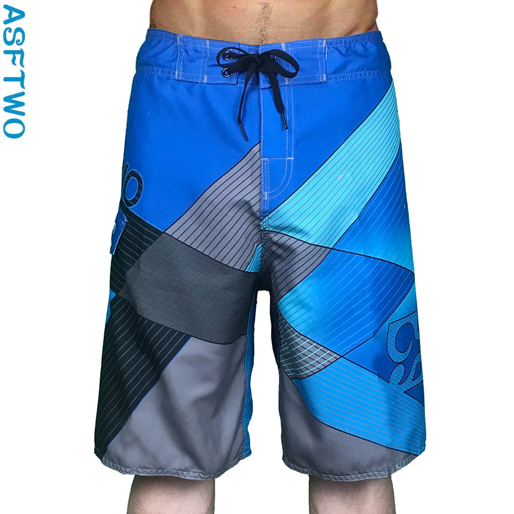 New Printed Men's Swimming Shorts Surfing Beach Pants Running Shorts Bermuda Plate Pants Casual Fitness Pants Swimwear