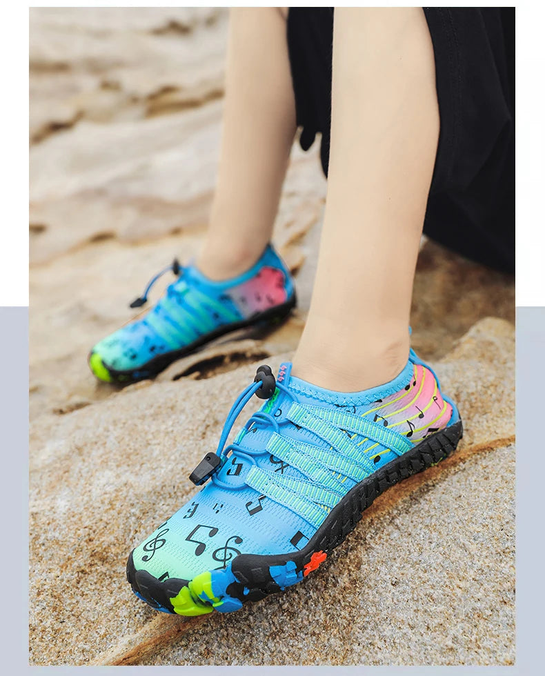Children Outdoor Water Shoes Barefoot Aqua Five Fingers Sock Swimming Breathable Hiking Wading Beach Outdoor Upstream Sneakers