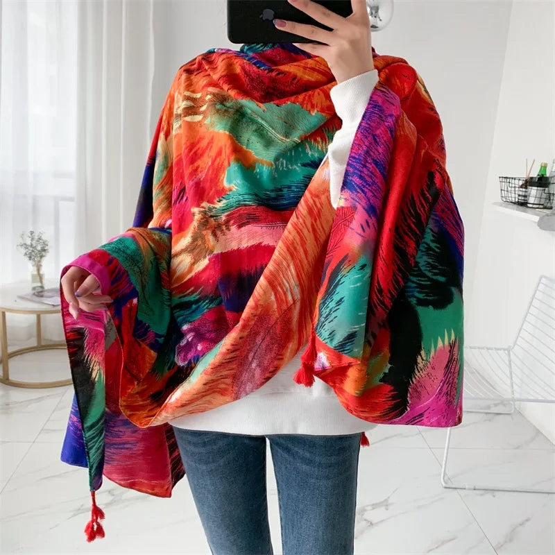 20 Styles 90x180cm Cotton Linen Summer Beach Dress Bikini Cover-ups Sarong Wrap Scarf Women Brazilian Swimsuit Bathing Cover Up