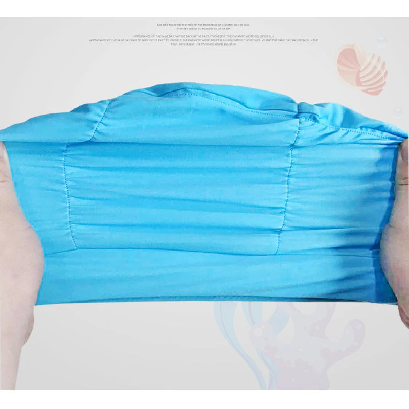 New Solid Color Long Hair Women Men Swim Pool Seaside Water Sports Elastic Pleated Nylon Fabric Bathing Swimming Caps Hat Turban