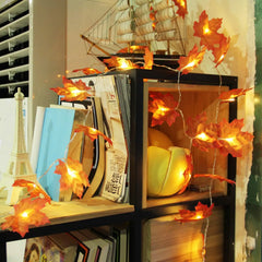 2/3/6M Christmas Decoration Artificial Maple Leaf Leaves LED Light String Lantern Garland Home Party DIY Deco Halloween New Yea