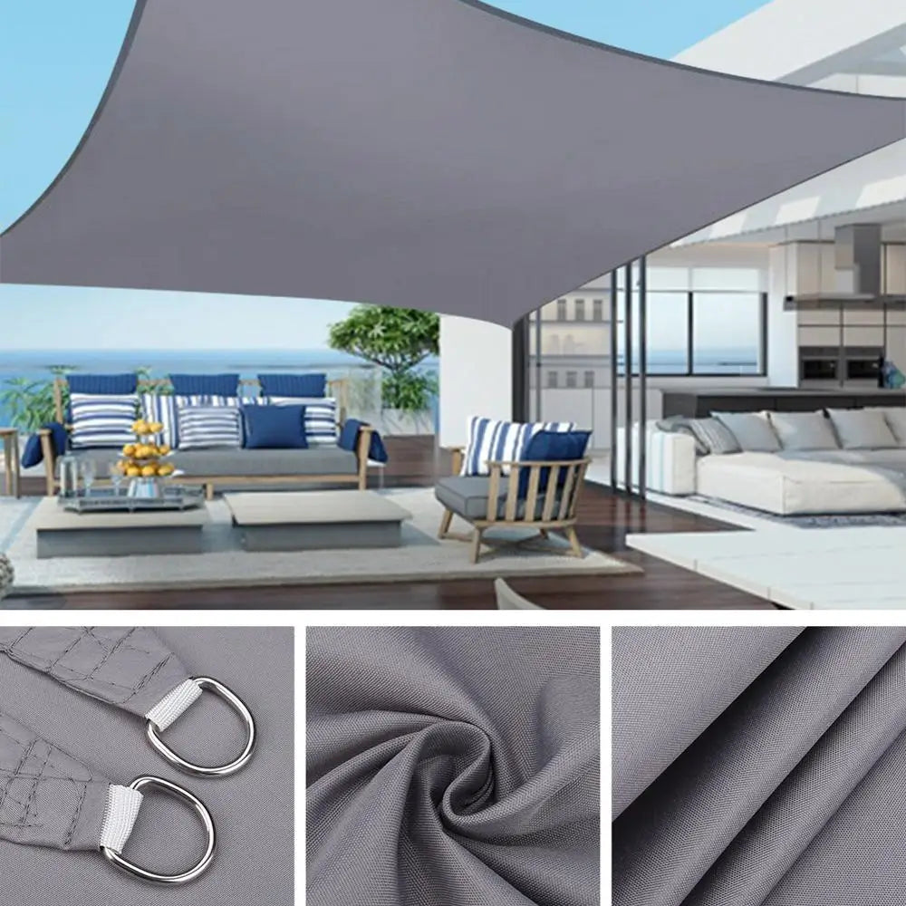 160GSM Waterproof Awning Sunshade Sun Shade Sail For Outdoor Garden Beach Camping Patio Pool Sun Canopy Tent Sun Shelter