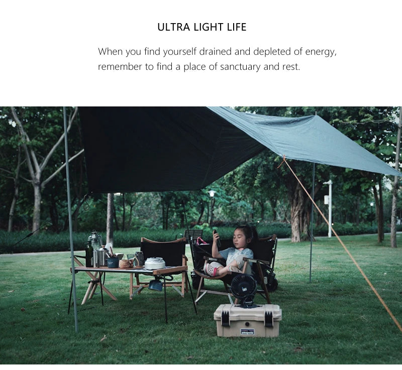 3.6x2.8m Beach Sun Shelter Tarp Tent Shade Ultralight UV Garden Awning Canopy Sunshade Outdoor Camping Hammock Rain Fly