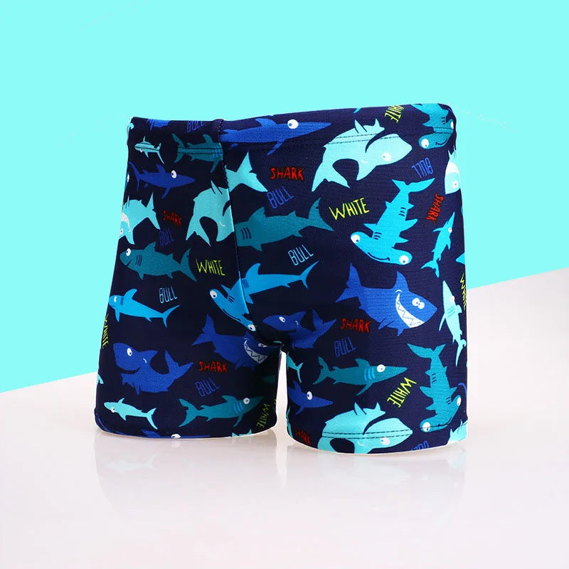 Boys Swimwear Baby 2024 New Summer Cartoon Dinosaur Shark Swimming Pants Kids Casual Beach Shorts Boy Children's Swimsuit