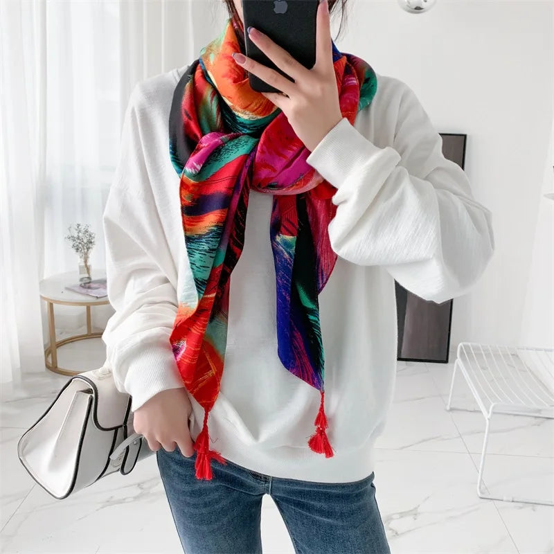 20 Styles 90x180cm Cotton Linen Summer Beach Dress Bikini Cover-ups Sarong Wrap Scarf Women Brazilian Swimsuit Bathing Cover Up