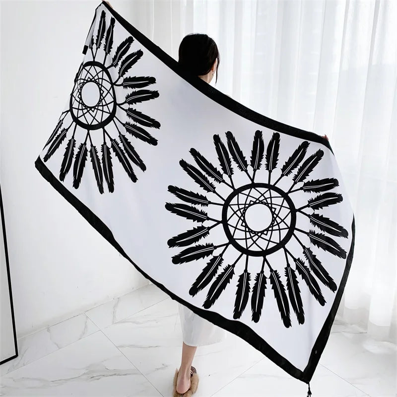 20 Styles 90x180cm Cotton Linen Summer Beach Dress Bikini Cover-ups Sarong Wrap Scarf Women Brazilian Swimsuit Bathing Cover Up