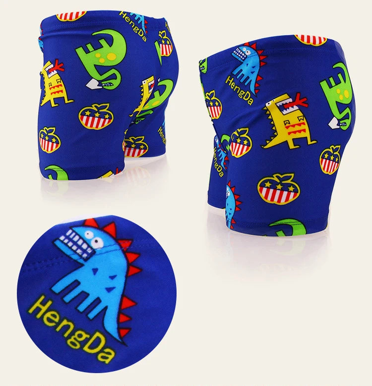 Boys Swimwear Baby 2024 New Summer Cartoon Dinosaur Shark Swimming Pants Kids Casual Beach Shorts Boy Children's Swimsuit