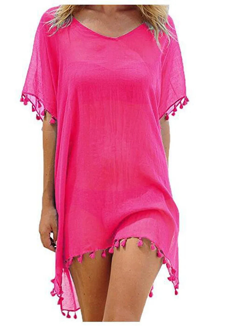 Women Beach Cover Up Lace Hollow Crochet Swimsuit Beach Dress Women 2025 Summer Cover-Ups Bathing Suit Ladies Beach Wear Tunic