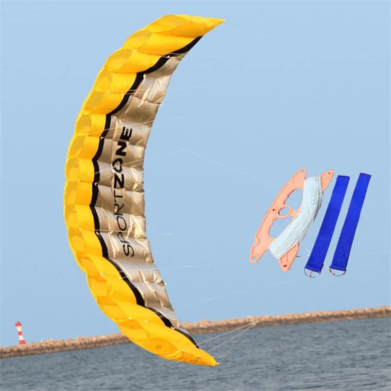 2.5 Meter Novelty Dual Line Flying Kite Parafoil Sports Software Paragliding Nylon Beach Kite Stunt Outdoor Toys For Adult Kids