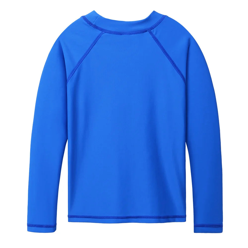 BAOHULU Long Sleeve Rashguard Kids Swimwear Girls Surf  Suit UPF 50+ Sun Protection Shirts Boys Swim Rash Guard Beach Wear