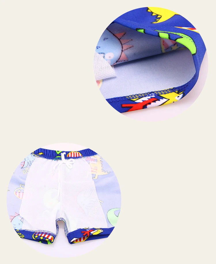 Boys Swimwear Baby 2024 New Summer Cartoon Dinosaur Shark Swimming Pants Kids Casual Beach Shorts Boy Children's Swimsuit