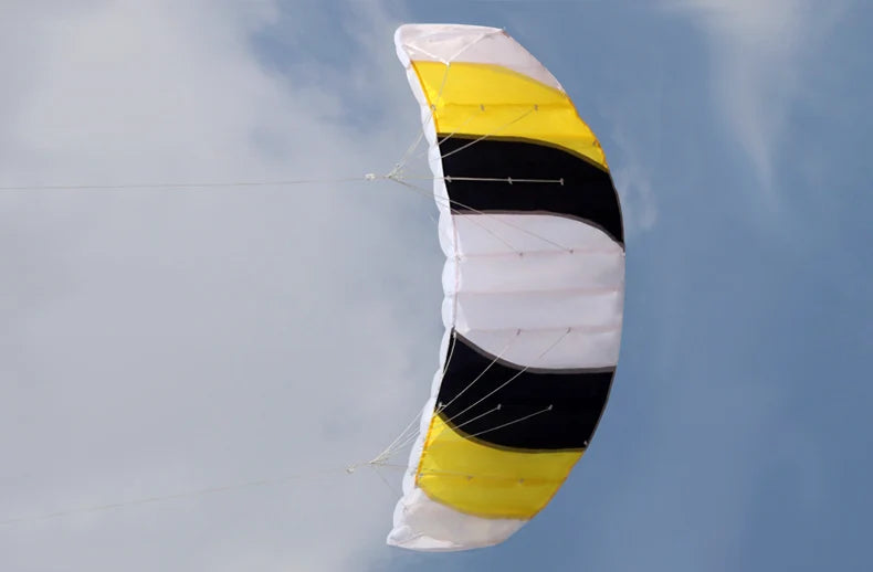 Outdoor Fun Sports Power 1.4m Dual Line Stunt  Parafoil Parachute Beach Kite For Beginner