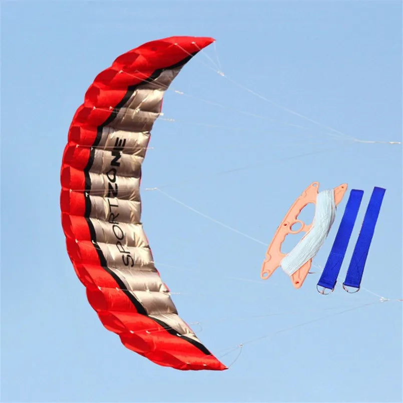 2.5 Meter Novelty Dual Line Flying Kite Parafoil Sports Software Paragliding Nylon Beach Kite Stunt Outdoor Toys For Adult Kids