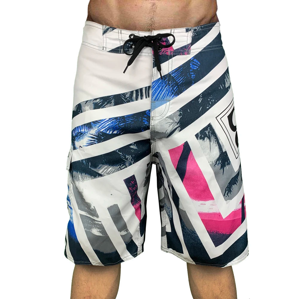 New Printed Men's Swimming Shorts Surfing Beach Pants Running Shorts Bermuda Plate Pants Casual Fitness Pants Swimwear