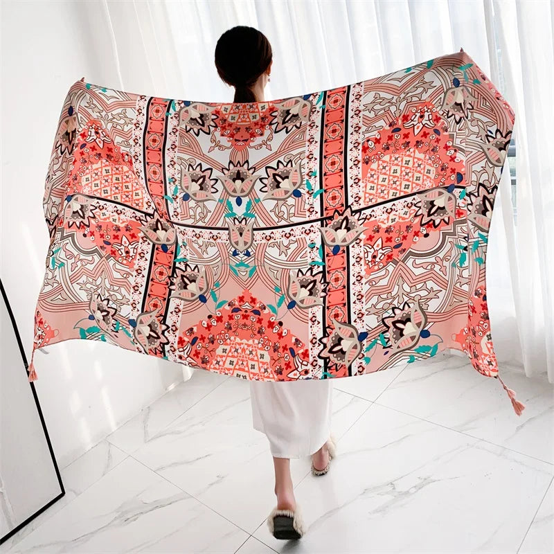 20 Styles 90x180cm Cotton Linen Summer Beach Dress Bikini Cover-ups Sarong Wrap Scarf Women Brazilian Swimsuit Bathing Cover Up