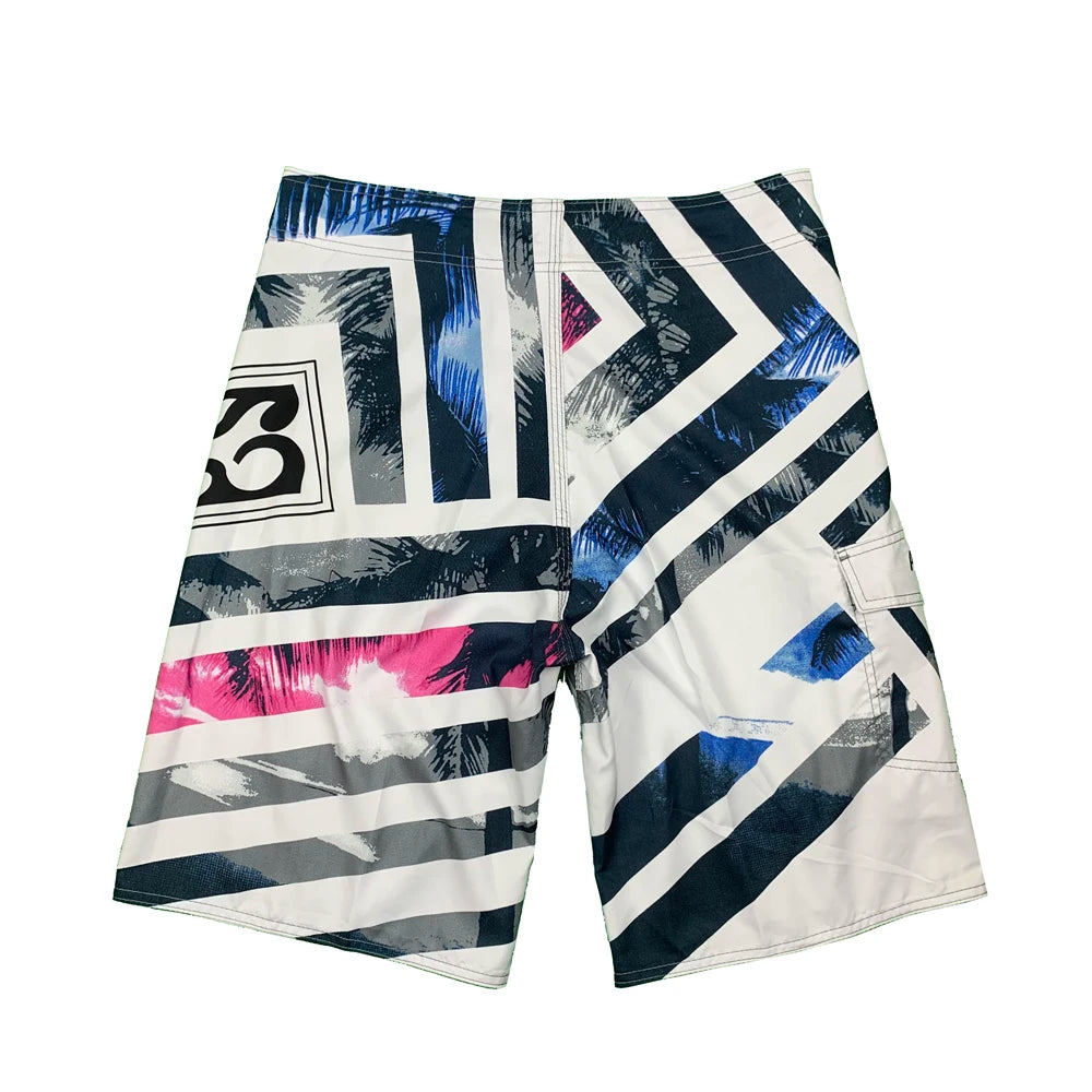 New Printed Men's Swimming Shorts Surfing Beach Pants Running Shorts Bermuda Plate Pants Casual Fitness Pants Swimwear