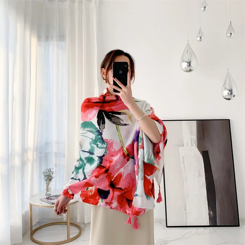 20 Styles 90x180cm Cotton Linen Summer Beach Dress Bikini Cover-ups Sarong Wrap Scarf Women Brazilian Swimsuit Bathing Cover Up