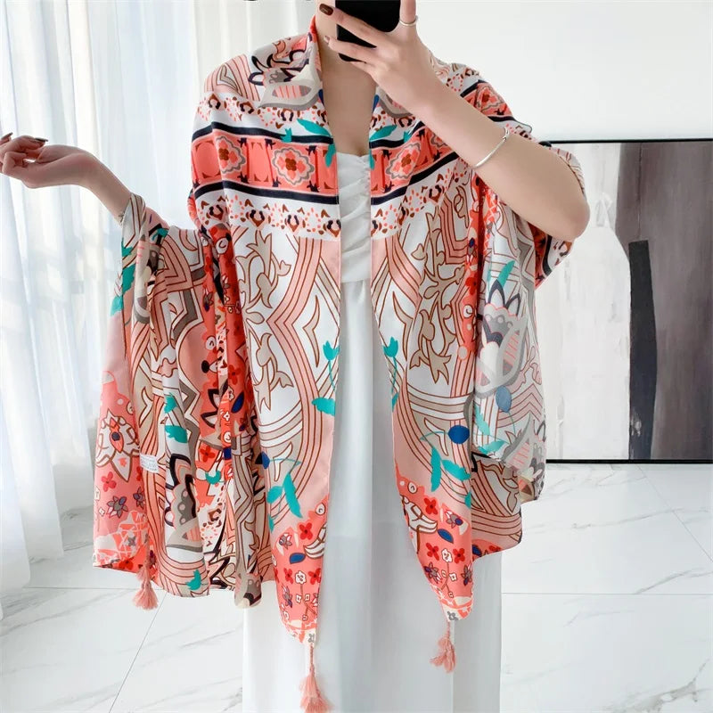 20 Styles 90x180cm Cotton Linen Summer Beach Dress Bikini Cover-ups Sarong Wrap Scarf Women Brazilian Swimsuit Bathing Cover Up