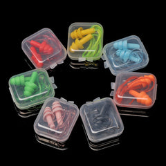 Soft Silicone Ear Plugs with Rope Colorful Swimming Ears Protector Noise Reduction Ear Plug Hearing Protection Pool Accessories