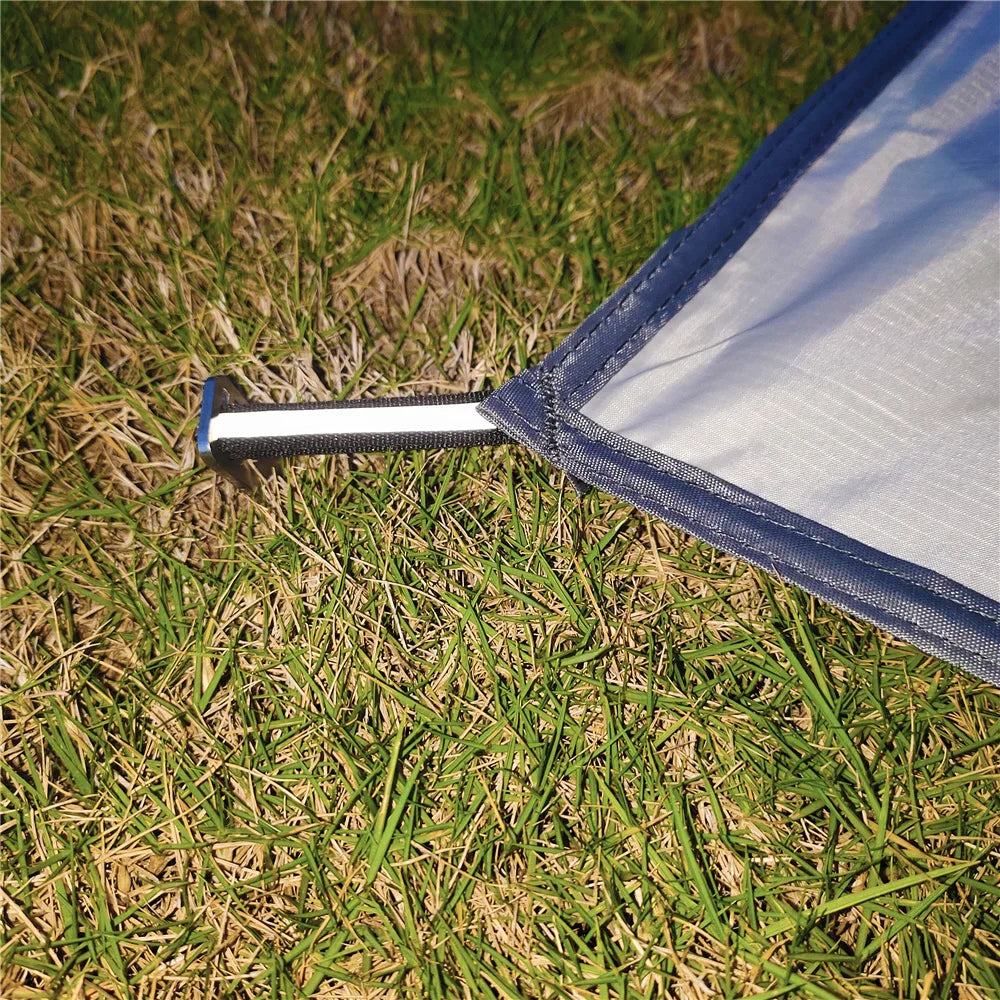 Tent Footprint Ultralight Pocket Picnic Mat with Windproof Stakes Outdoor Camping Portable Folding Waterproof Tent Ground Sheet