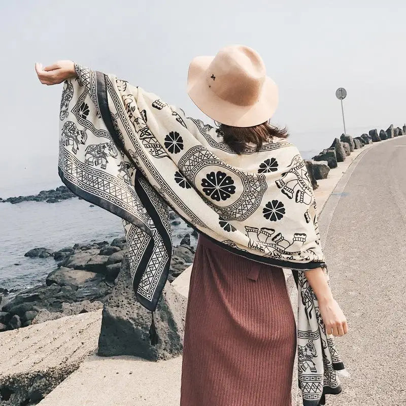 Fashions 90x180cm Twill Cotton Pareo Beach Cover-Ups Women Large Beach Dress Bikini Bathing Swimwear Cover Up Sarong Wrap Scarf