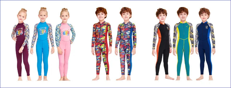 One-Piece Rash Guard for Kids, UV Sun Protection, Full Body Diving Bathing Suit, Swim Skins Swimsuit, UPF 50 + UV Sun Protection