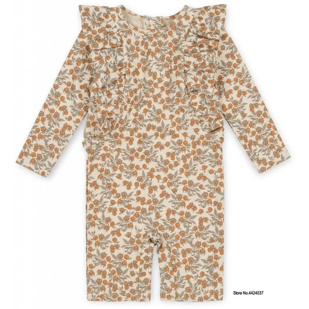 KS Baby Girls Swimming Suit Wear 18M-9T Flower Children Brand Kawaii BC Mr TAO Clothes Kids SwimWears Sister Brother Matching