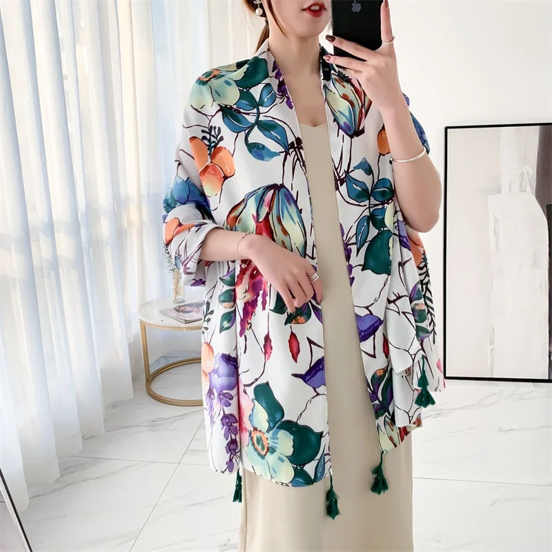 20 Styles 90x180cm Cotton Linen Summer Beach Dress Bikini Cover-ups Sarong Wrap Scarf Women Brazilian Swimsuit Bathing Cover Up