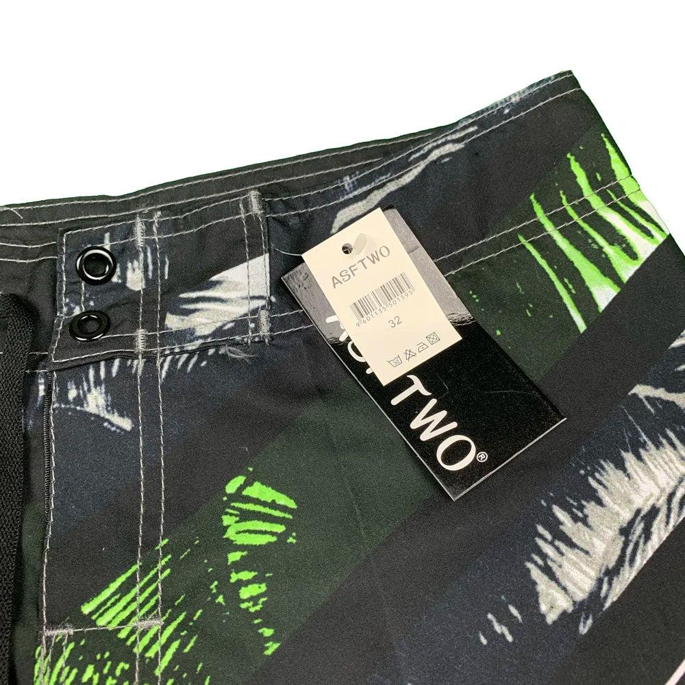 New Printed Men's Swimming Shorts Surfing Beach Pants Running Shorts Bermuda Plate Pants Casual Fitness Pants Swimwear