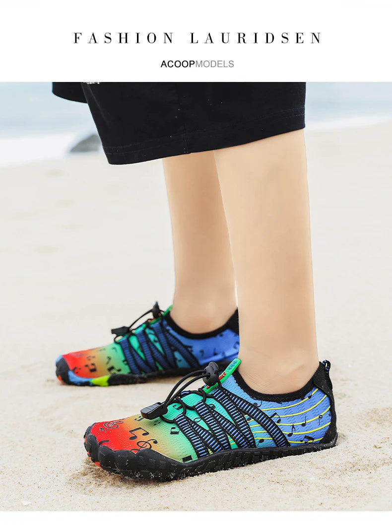 Children Outdoor Water Shoes Barefoot Aqua Five Fingers Sock Swimming Breathable Hiking Wading Beach Outdoor Upstream Sneakers