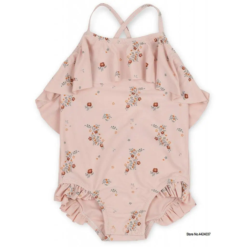KS Baby Girls Swimming Suit Wear 18M-9T Flower Children Brand Kawaii BC Mr TAO Clothes Kids SwimWears Sister Brother Matching
