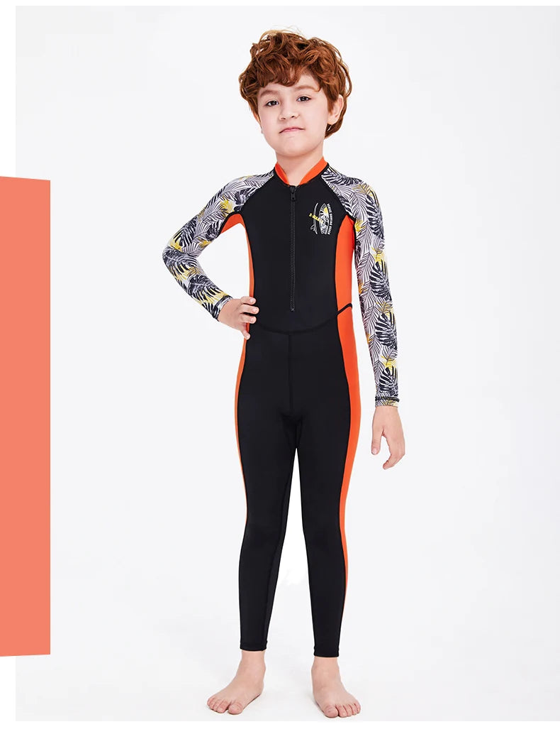One-Piece Rash Guard for Kids, UV Sun Protection, Full Body Diving Bathing Suit, Swim Skins Swimsuit, UPF 50 + UV Sun Protection