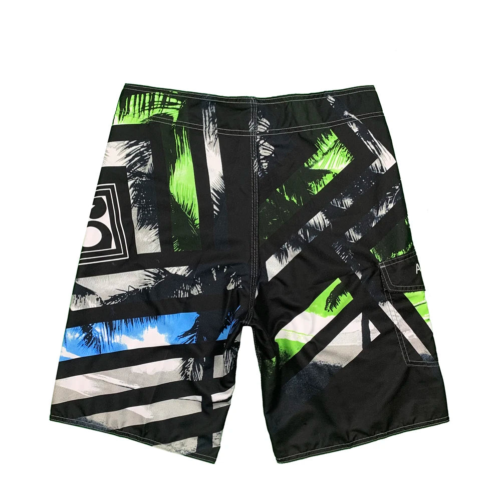 New Printed Men's Swimming Shorts Surfing Beach Pants Running Shorts Bermuda Plate Pants Casual Fitness Pants Swimwear