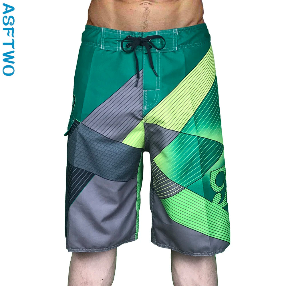 New Printed Men's Swimming Shorts Surfing Beach Pants Running Shorts Bermuda Plate Pants Casual Fitness Pants Swimwear