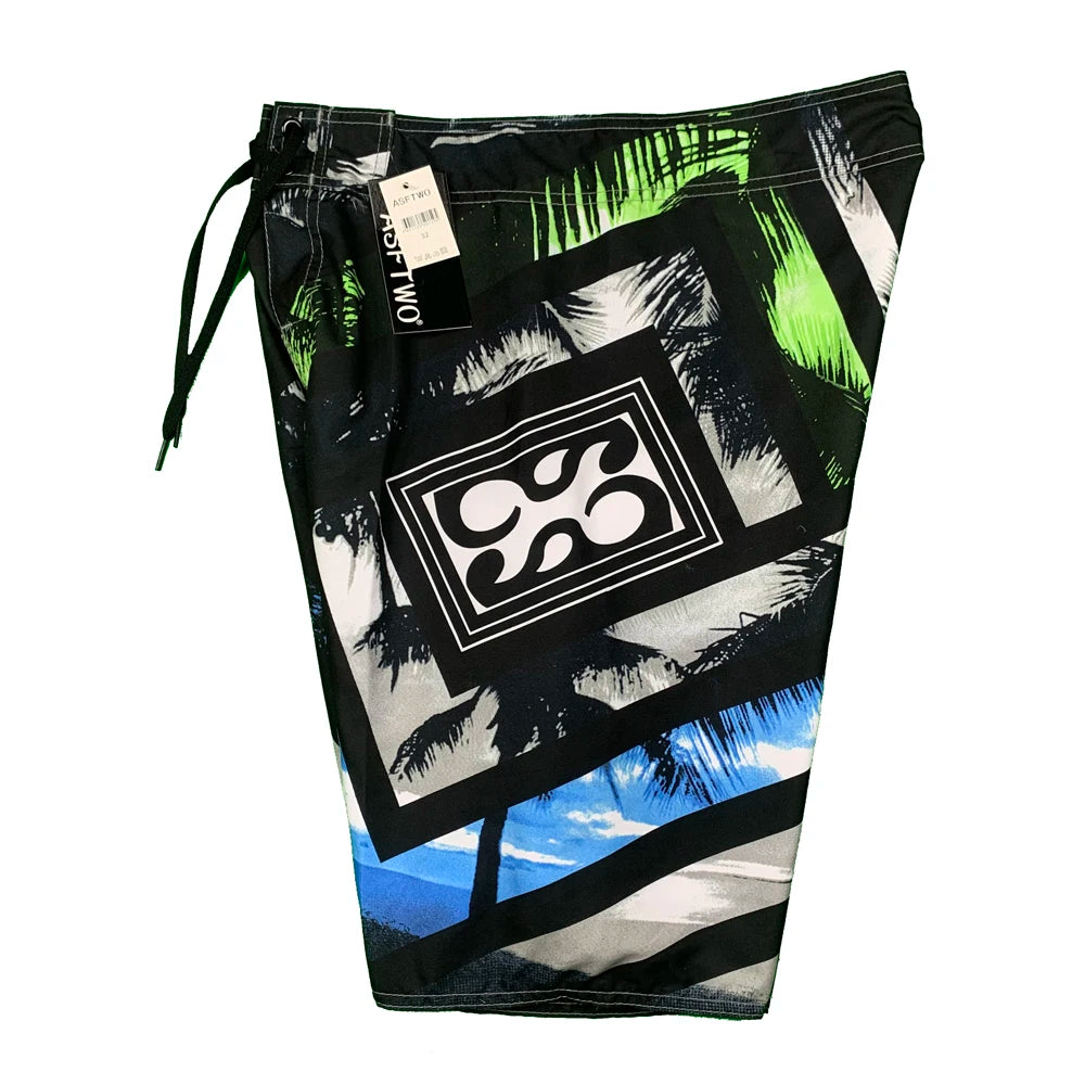 New Printed Men's Swimming Shorts Surfing Beach Pants Running Shorts Bermuda Plate Pants Casual Fitness Pants Swimwear
