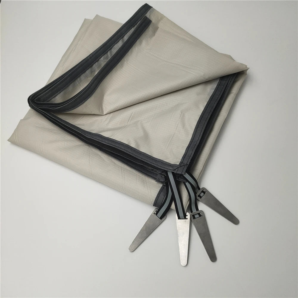 Tent Footprint Ultralight Pocket Picnic Mat with Windproof Stakes Outdoor Camping Portable Folding Waterproof Tent Ground Sheet
