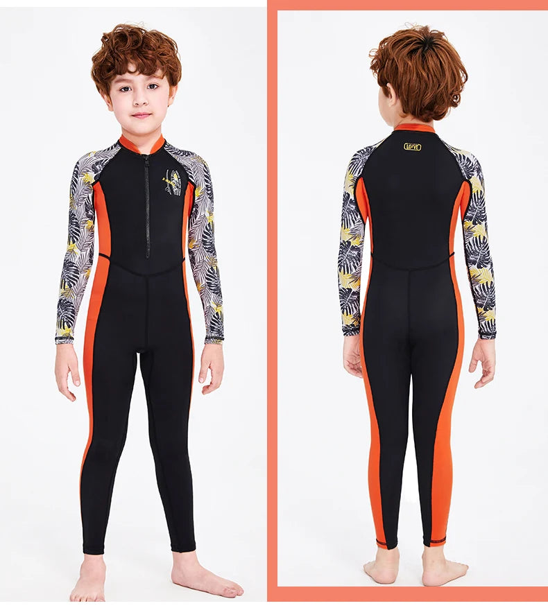 One-Piece Rash Guard for Kids, UV Sun Protection, Full Body Diving Bathing Suit, Swim Skins Swimsuit, UPF 50 + UV Sun Protection