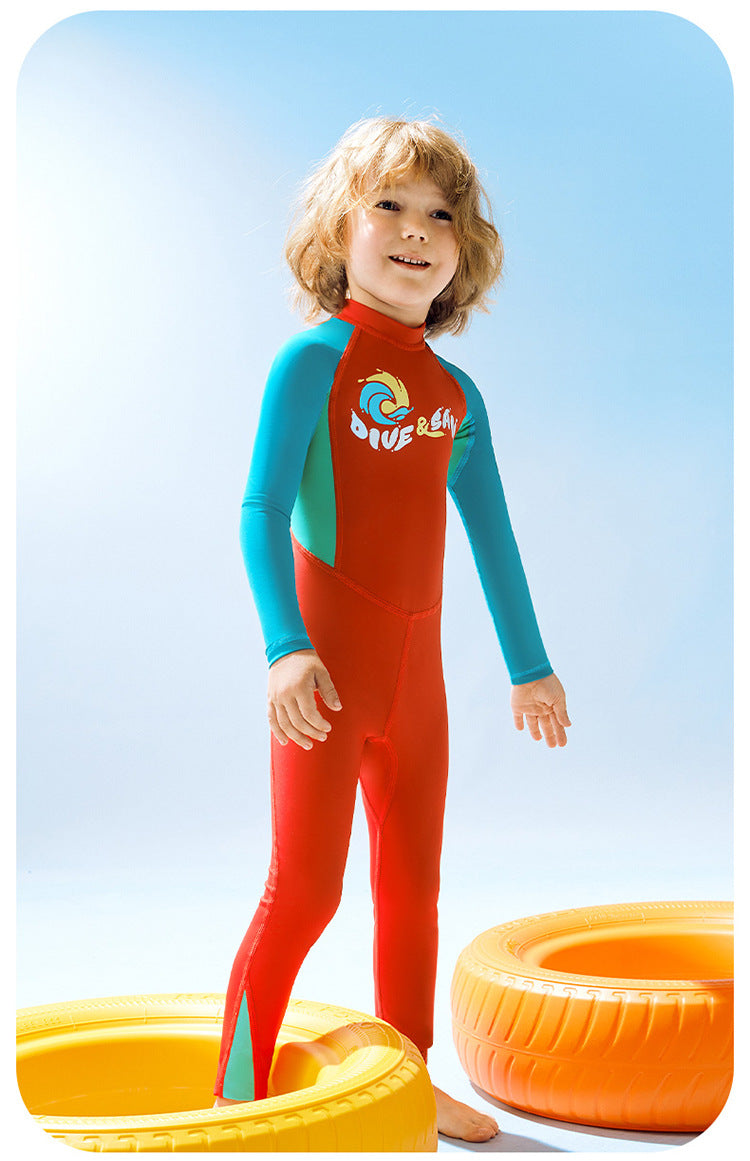 Boys/Girls UV Protection UPF50+ Swimwear Full Body Stinger Swimsuit Chlorine Resistant Bathing Suit One-piece Rash Guard
