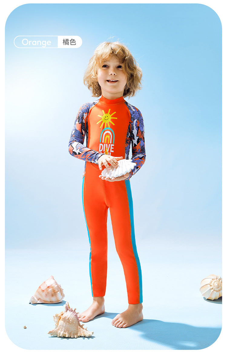 Kids Full Body Swimsuit Stinger Suit UV Protection UPF50+ Rash Guard One-piece Bodysuit Sunsuit Beachwear Rashguards Long Sleeve