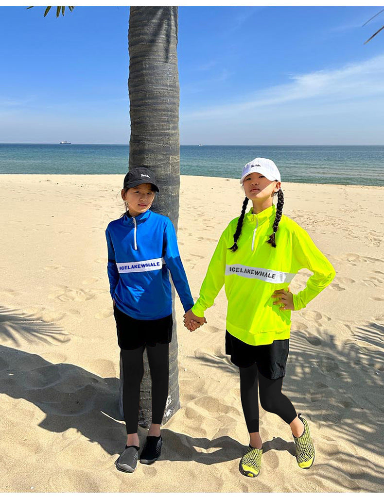 Boys'  Girls Rash Guard Set - 3 Piece Sun UV Protective  Long Sleeve Swim Shirt+Trunks+Leggings Bathing Suit Swimwear