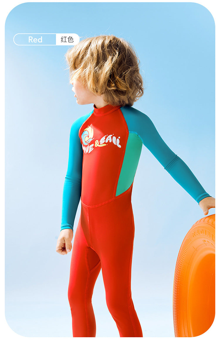 Boys/Girls UV Protection UPF50+ Swimwear Full Body Stinger Swimsuit Chlorine Resistant Bathing Suit One-piece Rash Guard