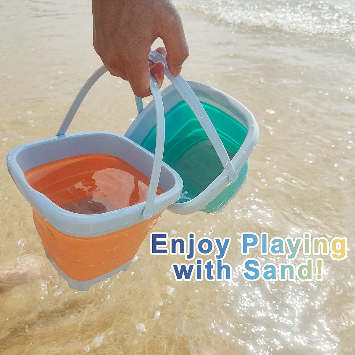 11PCS Beach Castle Bucket Sand Play Water Set Folding Bucket Summer Toys for Children Outdoor Travel Game Sandbox Accessories