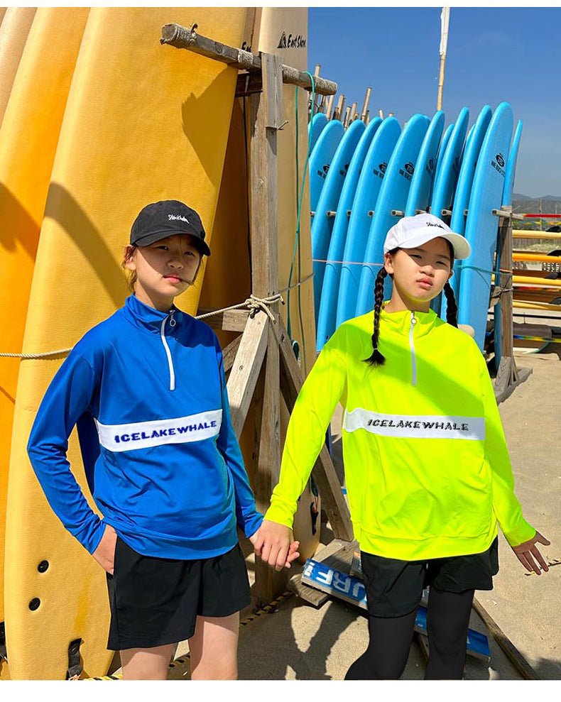 Boys'  Girls Rash Guard Set - 3 Piece Sun UV Protective  Long Sleeve Swim Shirt+Trunks+Leggings Bathing Suit Swimwear