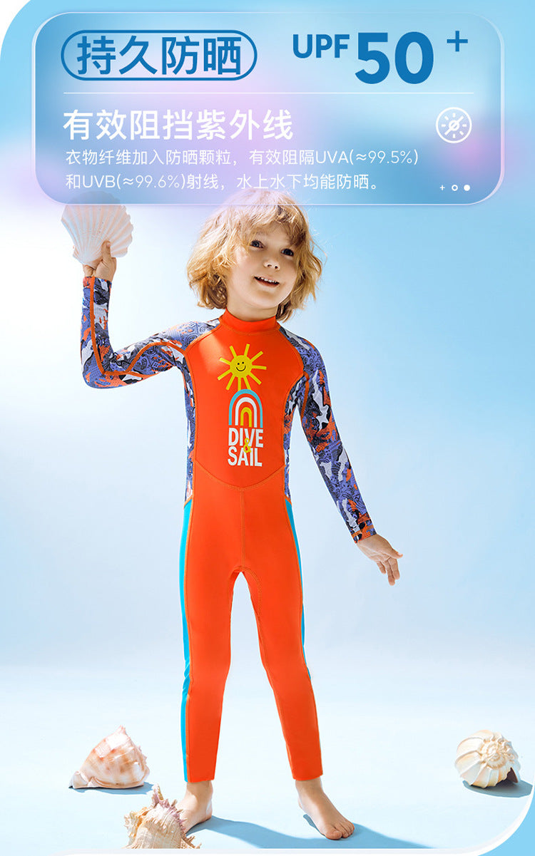 Kids Full Body Swimsuit Stinger Suit UV Protection UPF50+ Rash Guard One-piece Bodysuit Sunsuit Beachwear Rashguards Long Sleeve