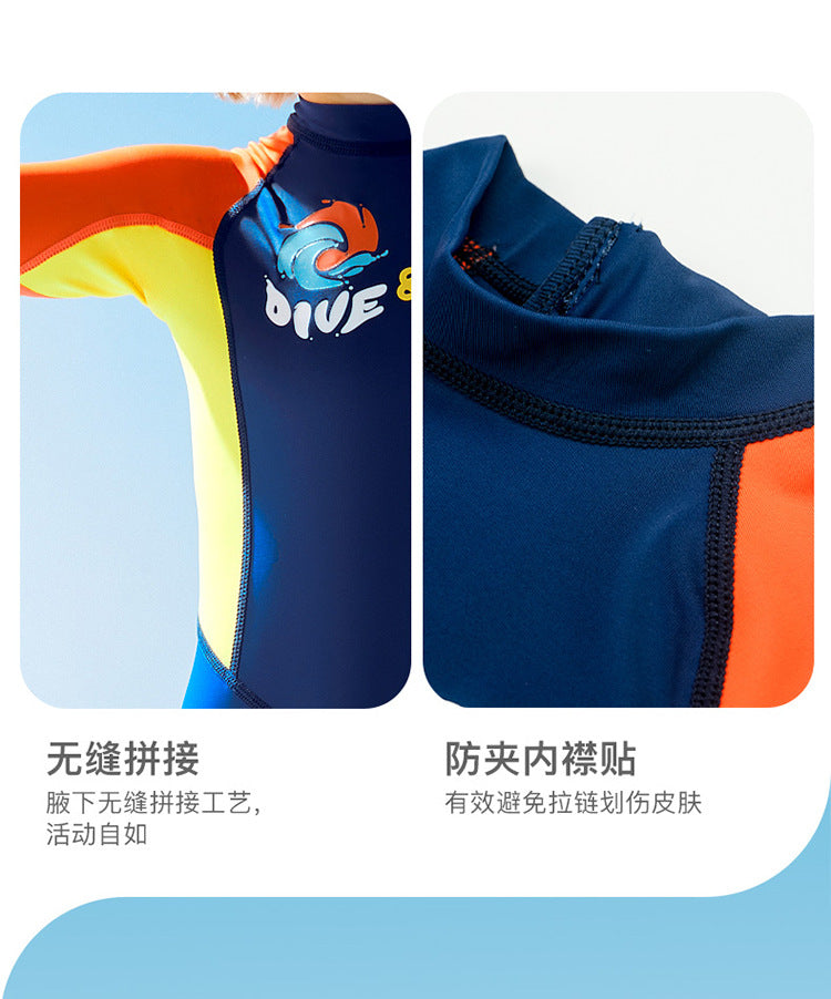 Boys/Girls UV Protection UPF50+ Swimwear Full Body Stinger Swimsuit Chlorine Resistant Bathing Suit One-piece Rash Guard