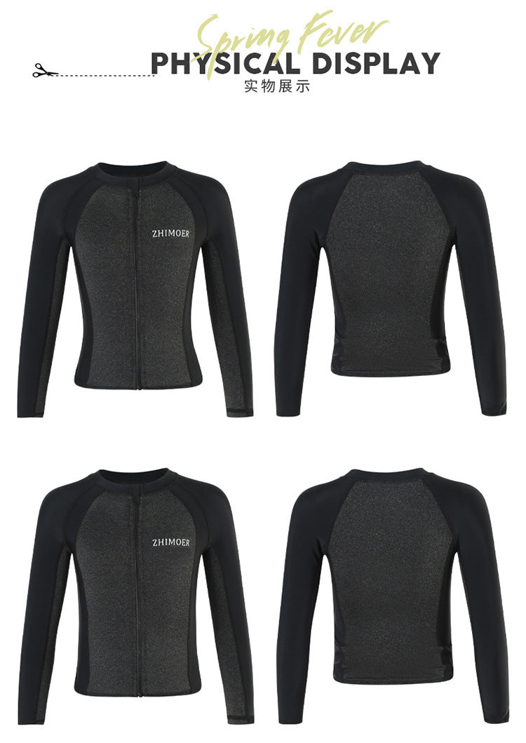 Girls Youth Long Sleeve Swimsuit Four Piece Rash Guard Bathing Suit Zip Tops Long Pants Swimwear Kids Bathing Suit Athletic