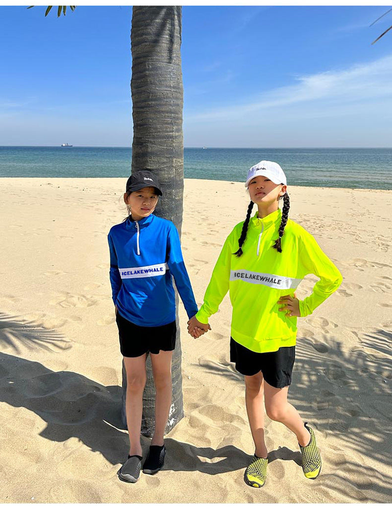 Boys'  Girls Rash Guard Set - 3 Piece Sun UV Protective  Long Sleeve Swim Shirt+Trunks+Leggings Bathing Suit Swimwear