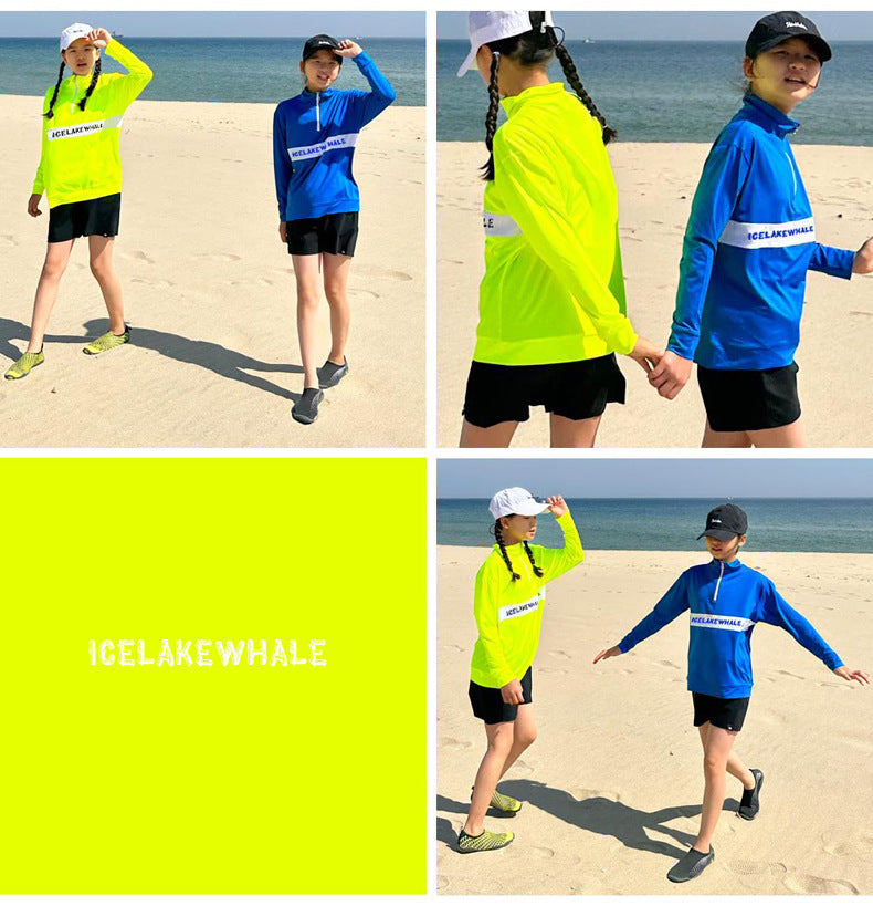 Boys'  Girls Rash Guard Set - 3 Piece Sun UV Protective  Long Sleeve Swim Shirt+Trunks+Leggings Bathing Suit Swimwear